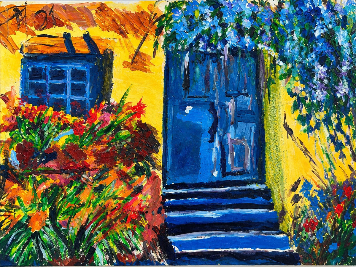 Puerta azul
